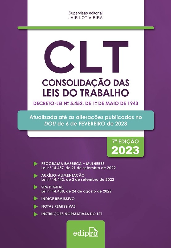 Clt - Consolidacao Das Leis Do Trabalho 2023: Mini